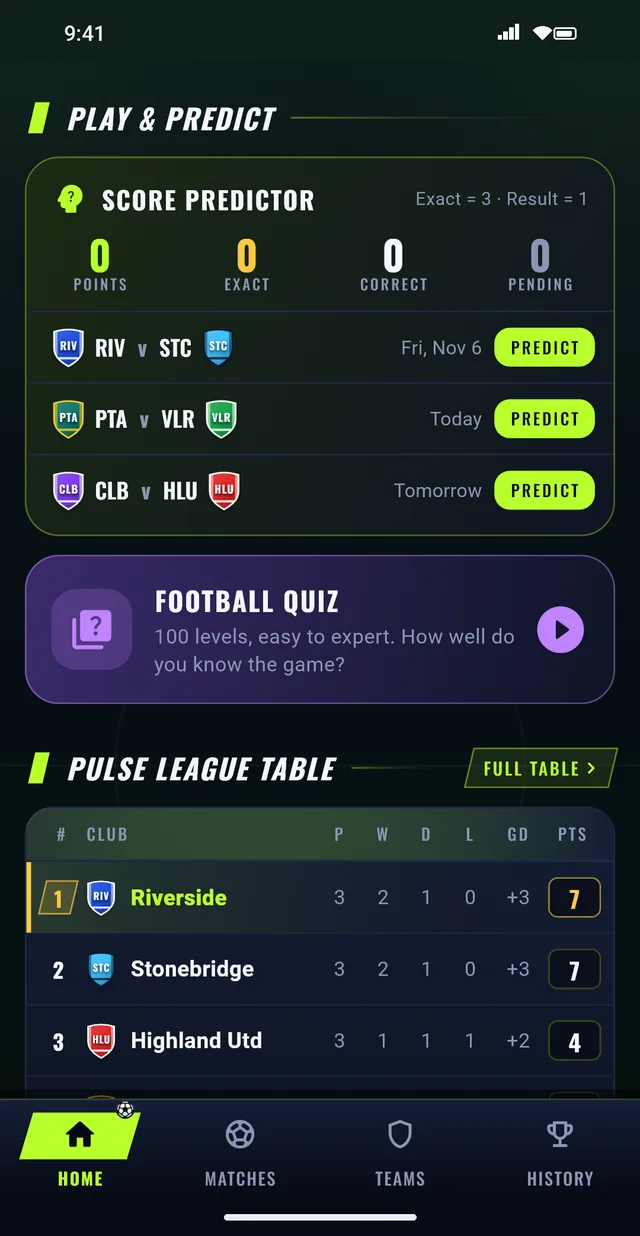 Score predictor for upcoming matches
